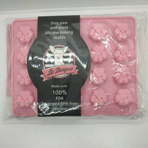 Puppy Paw & Bone Silicone Baking Pan Mold Ice Tray Dog Treat Cookie Non Stick